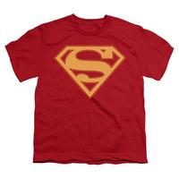 youth superman red gold shield