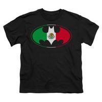 youth batman mexican flag shield