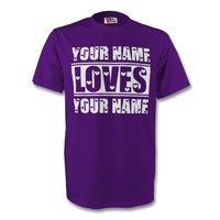 your name loves your name t shirt purple