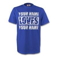 your name loves your name t shirt blue