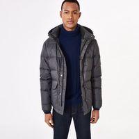 york herringbone down jacket dark graphite