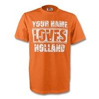 your name loves holland t shirt orange kids