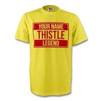 your name partick thistle legend tee yellow kids