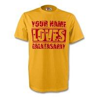 Your Name Loves Galatasaray T-shirt (yellow) - Kids