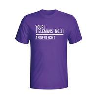 youri tielemans anderlecht squad t shirt purple kids