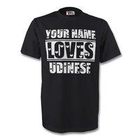 Your Name Loves Udinese T-shirt (black) - Kids