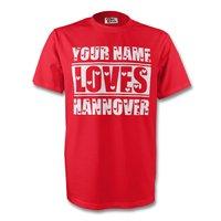 your name loves hannover t shirt red kids