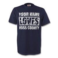 your name loves ross county t shirt navy kids