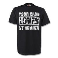 your name loves st mirren t shirt black kids