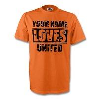 Your Name Loves United T-shirt (orange) - Kids