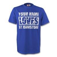 Your Name Loves St Johnstone T-shirt (blue)