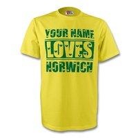 Your Name Loves Norwich T-shirt (yellow)