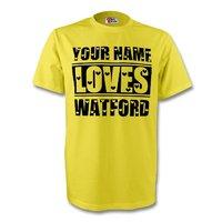 Your Name Loves Watford T-shirt (yellow)