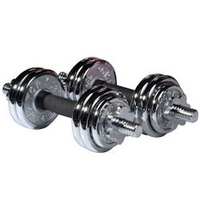 York Fitness - 15Kg Chrome Dumbbells