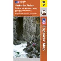 Yorkshire Dales - Southern & Western Area - OS Explorer Active Map Sheet Number OL2