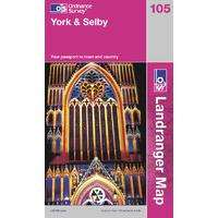 York & Selby - OS Landranger Map Sheet Number 105