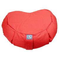 Yoga Mad Zafu Pleated Crescent Buckwheat Cushion - Red