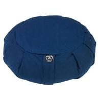 yoga mad pleated round zafu buckwheat cushion blue