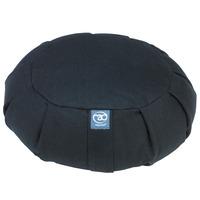 yoga mad pleated round zafu buckwheat cushion black