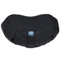 Yoga Mad Zafu Pleated Crescent Buckwheat Cushion - Black