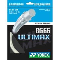 yonex bg 66 ultimax badminton string 10m set white