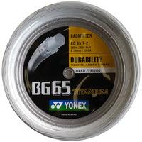 Yonex BG 65 Ti Badminton Racket String 200m Reel - White