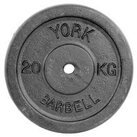 York 20kg Black Cast Iron 1Inch Plate