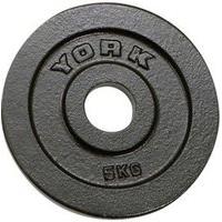 York 5kg Hammertone Cast Iron Olympic Plate