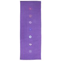 Yoga Mad Chakra Pattern Cotton Yoga Rug - Purple