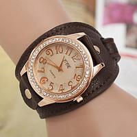 yoonheel Women\'s Fashion Watch Bracelet Watch Quartz Leather Band Bohemian Gold Strap Watch