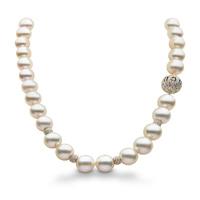 Yoko 18ct Yellow Gold Pearl and 1.73ct Diamond Necklet