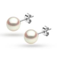 Yoko 18ct White Gold 7.5-8mm Cultured Akoya Stud Earrings