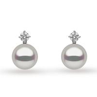 Yoko 18ct White Gold Pearl and 0.60ct Diamond Stud Earrings