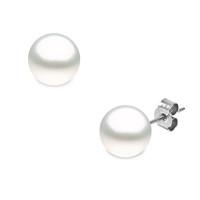 yoko pearls 18ct white gold white southsea pearl stud earrings