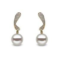 Yoko London 18ct Yellow Gold Diamond and Pearl Earrings