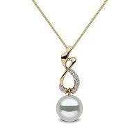 yoko london 18ct yellow gold and cultured fresh water pearl diamond pe ...