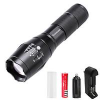YURROAD 2000 Lumens CREE XM-L T6 LED Flashlight Zoomable Waterproof 5 Modes Torch Handheld Linterna/lanterna 18650 Rechargeable Battery/Charger