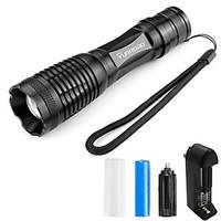 YURROAD CREE XM-L T6 LED Flashlight Torch Zoomable Waterproof Torch Handheld Linterna/lanterna 18650 Rechargeable Battery/Charger Night Work Light