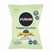 Yushoi Snapea Rice Sticks Smoked Salt & Szechuan Pepper 21g, Green