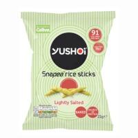 yushoi snapea rice sticks lightly salted 63g green