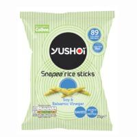 yushoi snapea rice sticks soy balsamic vinegar 63g green