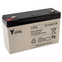 Yuasa Yucel Y12-6 Valve Regulated Sealed Lead Acid SLA Battery 6V ...
