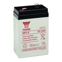Yuasa NP Series NP4-6 Sealed Valve Regulated Lead-Acid Battery SLA...