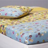 YURTI Floral Print Cotton Fitted Sheet