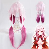 Yuzuriha Inori Cosplay Wig Guilty Crown Heat Resistant Synthetic Long Straight Hair Custome Wig High Quality Wave Party Wig Pink Ombre Hair