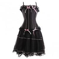 YUIYE Black pink Sexy Gothic Corsets Dress Waist Training Corsets And Bustiers Espartilho Waist Cincher Corset Skirt