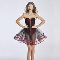 YUIYE Women Sexy Lingerie Waist Training Corset Dress Bustier Shapewear 1Plus Size Red S-2XL