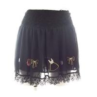 yumi medium size black mini skirt