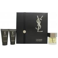 Yves Saint Laurent L\'Homme Gift Set 60ml EDT + 50ml After Shave Balm + 50ml All-Over Shower Gel