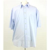 Yves Saint Laurent Size XL Pale Blue Short Sleeved Shirt